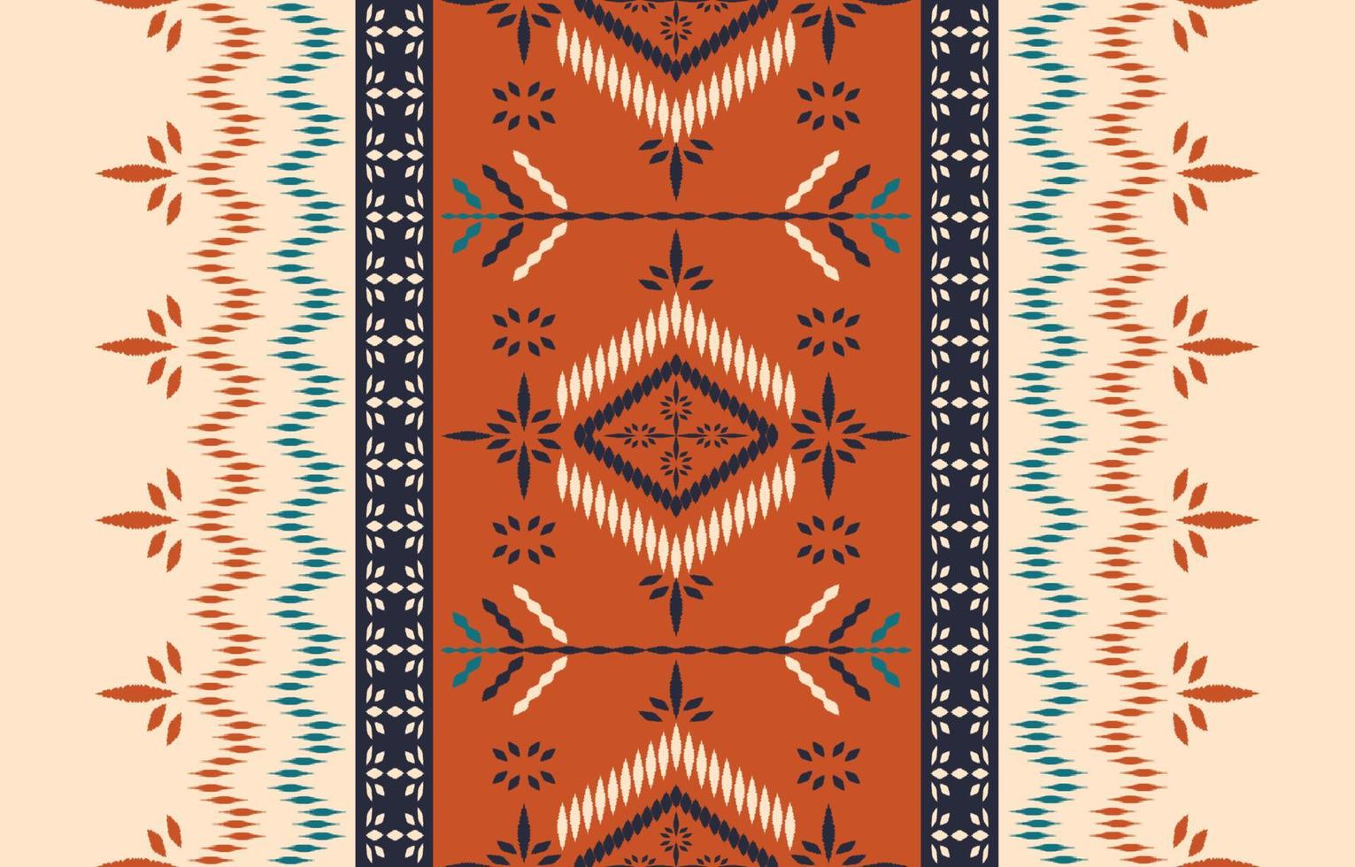 vacker etnisk abstrakt ikatkonst. sömlösa mönster i tribal, folklig broderi och mexikansk stil. Aztekisk geometrisk konst prydnad print.design för matta, tapeter, kläder, tyg, omslag, textil vektor