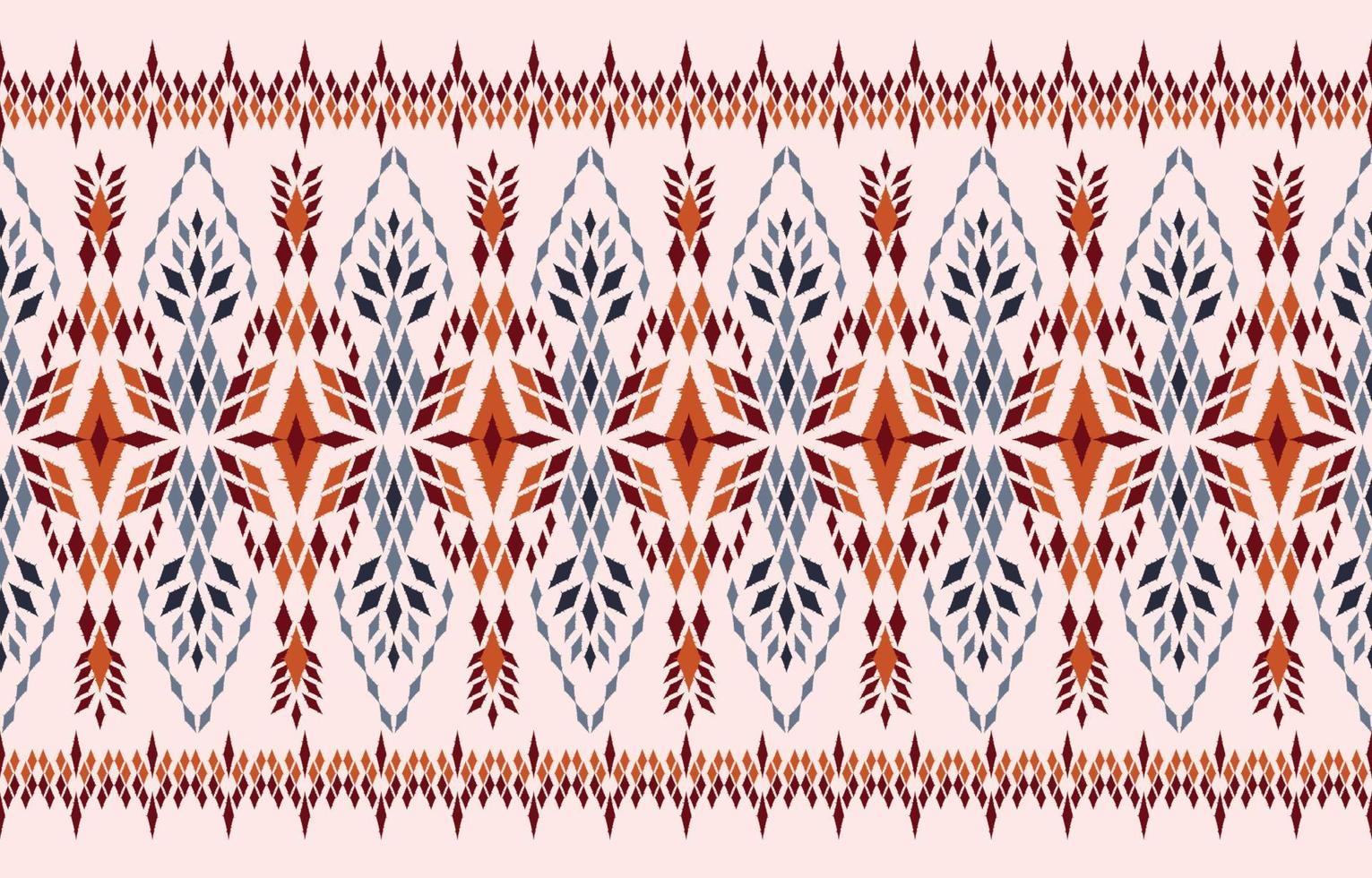 schöne ethnische abstrakte ikat-kunst. nahtloses muster chevron in stammes-, volksstickereiraute und mexikanischem stil. aztekischer geometrischer kunstverzierungsdruck. design für teppich, tapeten, verpackung vektor