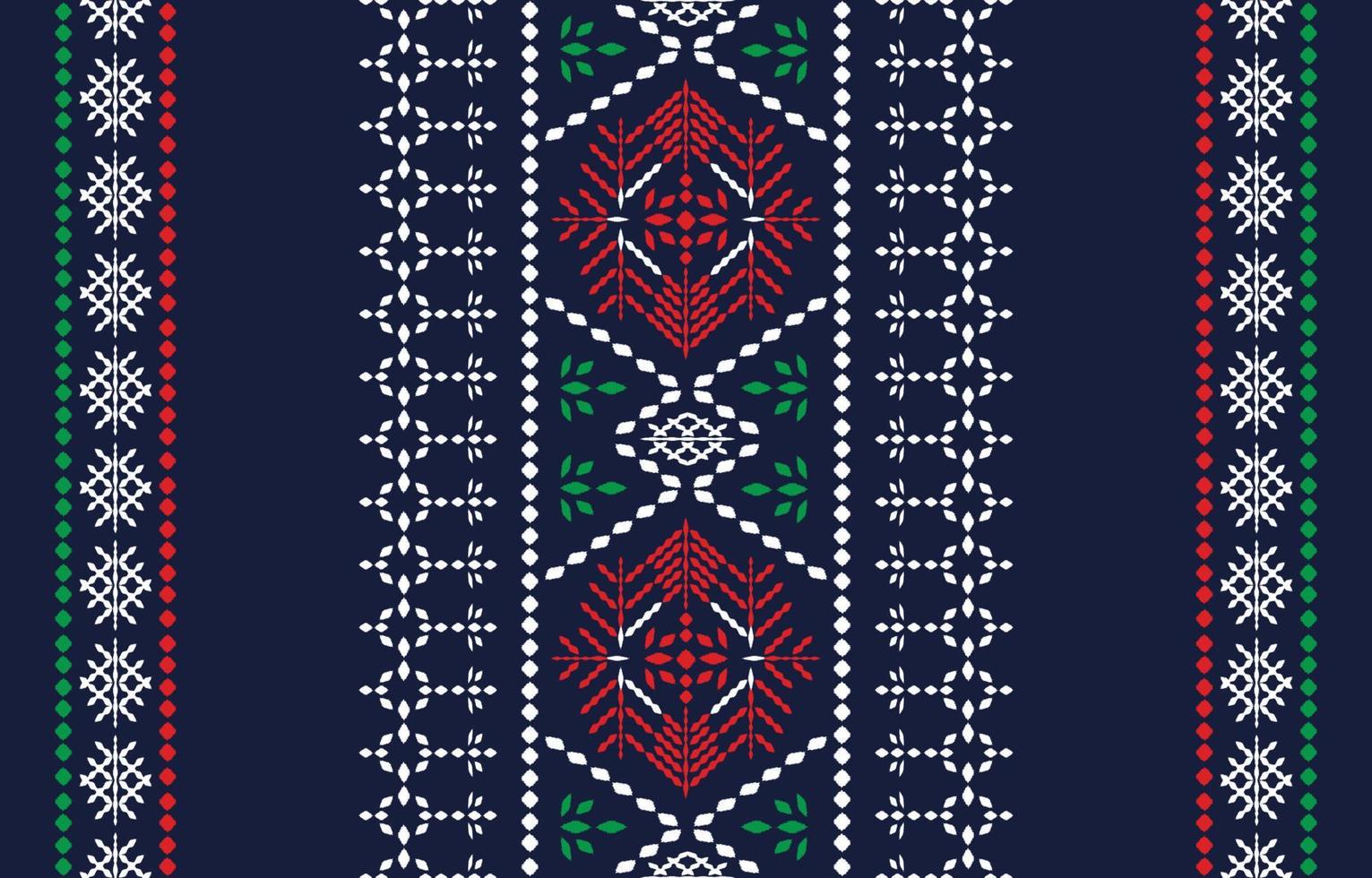 etnisk design ikat pattern.seamless abstrakt mönster i tribal, folklig broderi. Aztekisk geometrisk konst prydnadstryck. design för matta, tapeter, kläder, omslag, tyg, omslag. blå bakgrund vektor