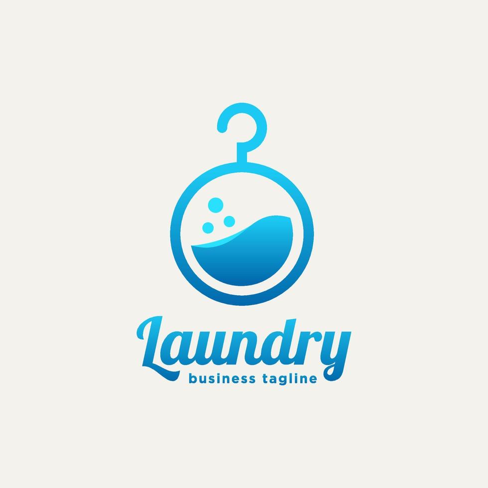 Wäsche minimalistisches flaches Logo-Icon-Design vektor