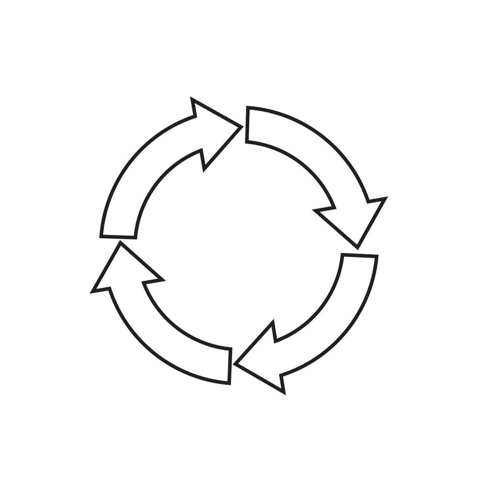 Recycling-Symbol. Recycling-Symbol. Vektor-Illustration. isoliert auf weißem Hintergrund. vektor