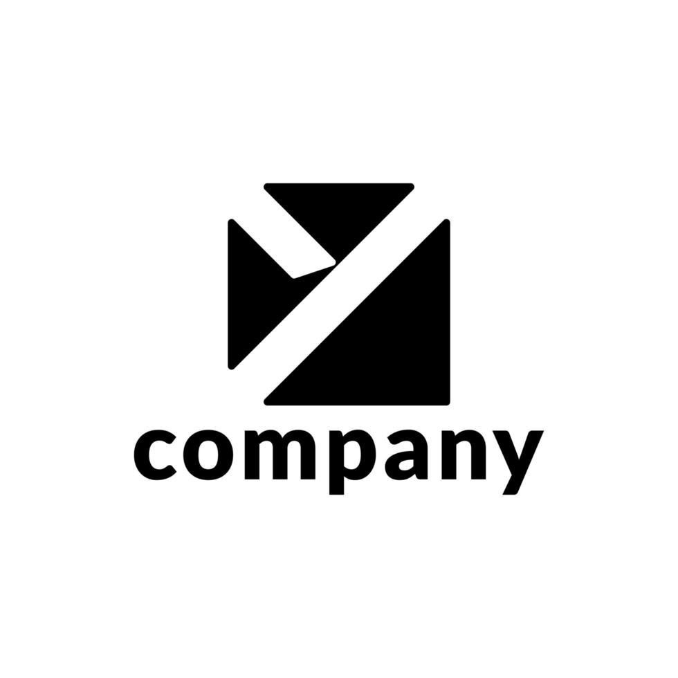 bokstaven y fyrkantig logotypdesign vektor