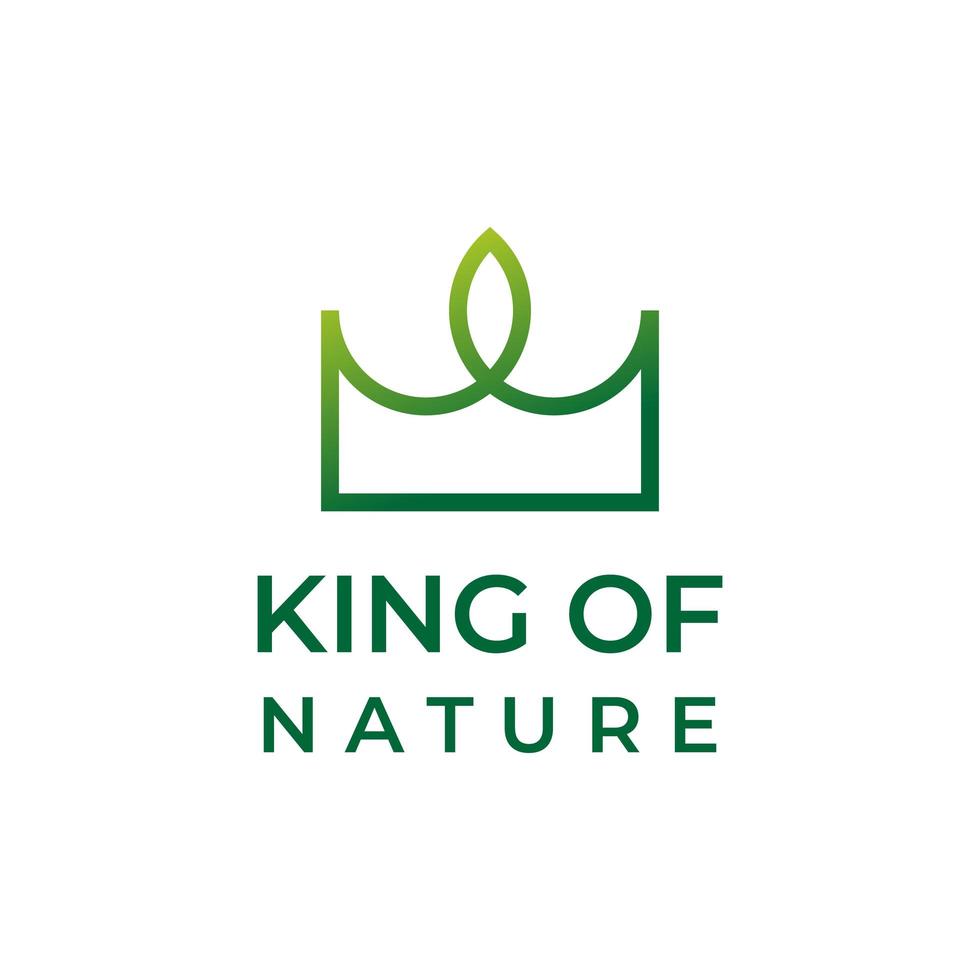 king of nature logotypdesign vektor