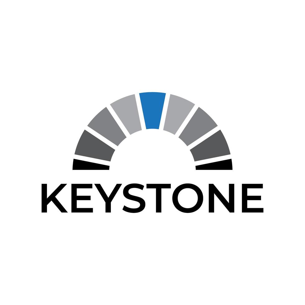 enkel keystone-logotypdesign vektor