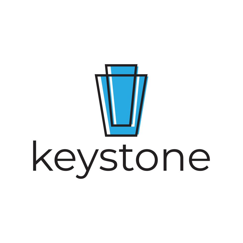 einfaches Keystone-Logo-Design vektor