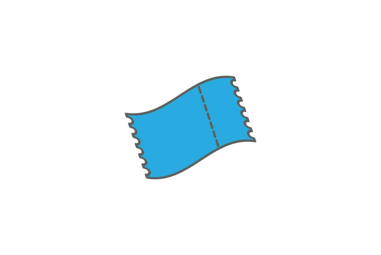 einfacher minimalistischer Flugticketpapier-Logo-Designvektor vektor