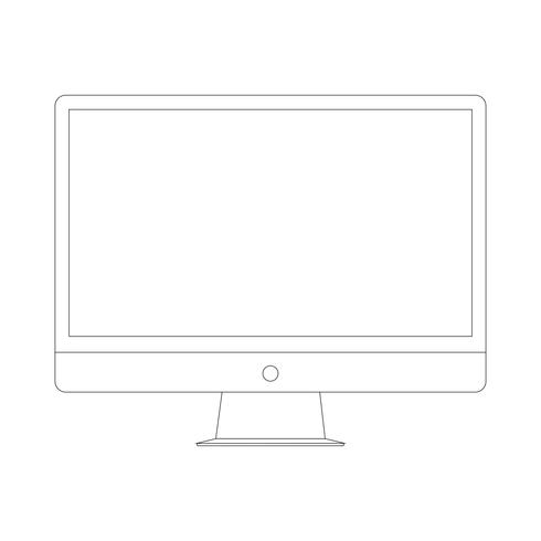 Symbol für elektronisches Gerät. Computer. vektor