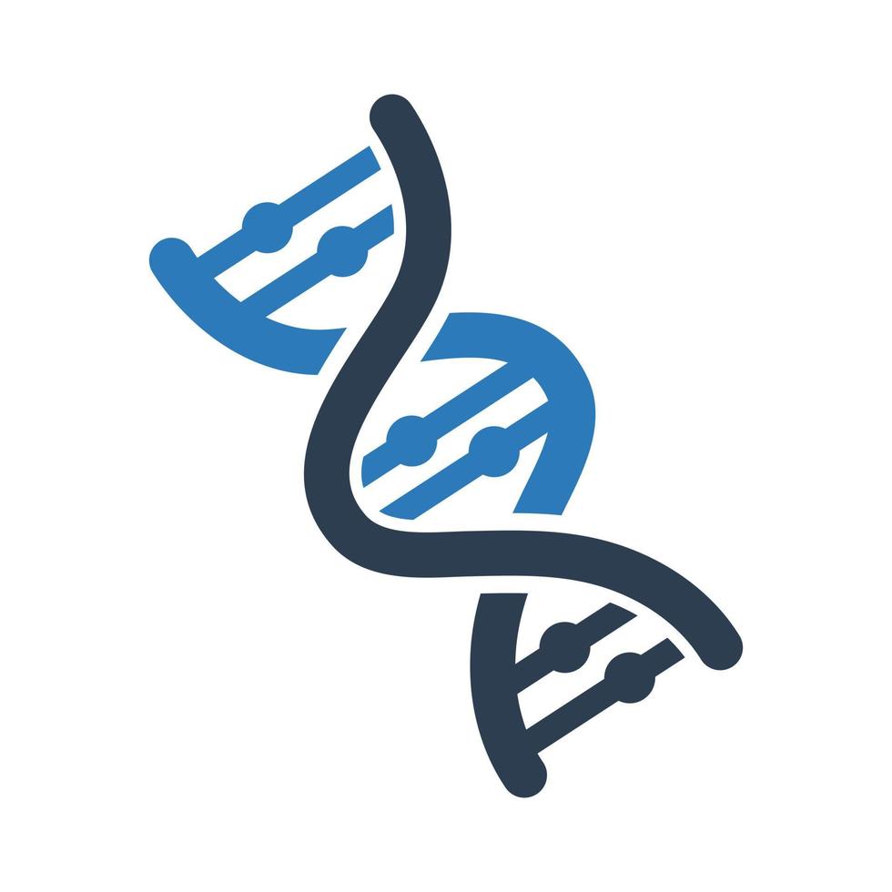 DNA-Symbol auf weißem Hintergrund vektor