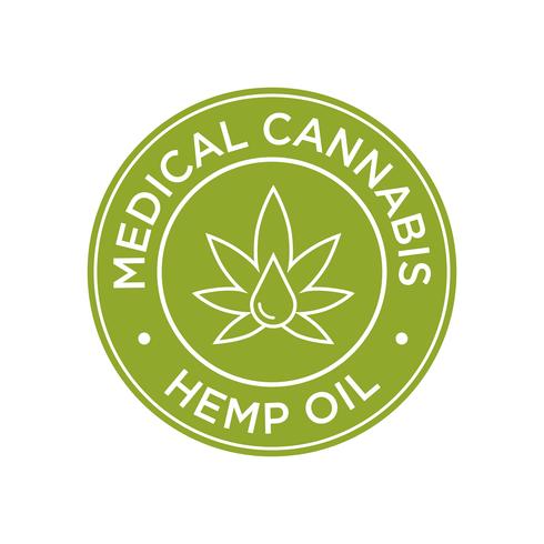 Hamp Oil icon. Medicinska Cannabis. vektor