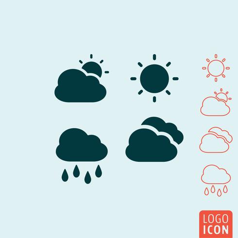 Wettersymbol isoliert vektor