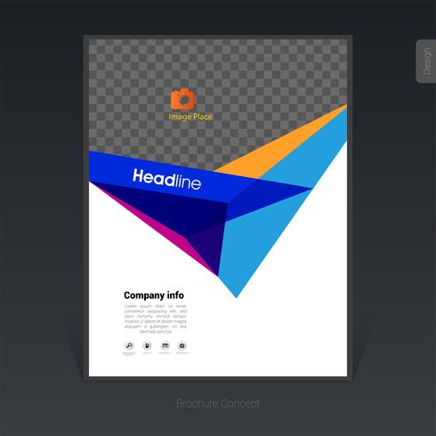 Geometrisk färgrik affärsbroschyr, omslagsdesign, flygblad - Vektorillustration vektor