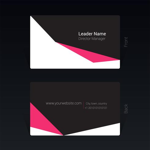 Svart och rosa visitkort designkoncept Vektorillustration vektor