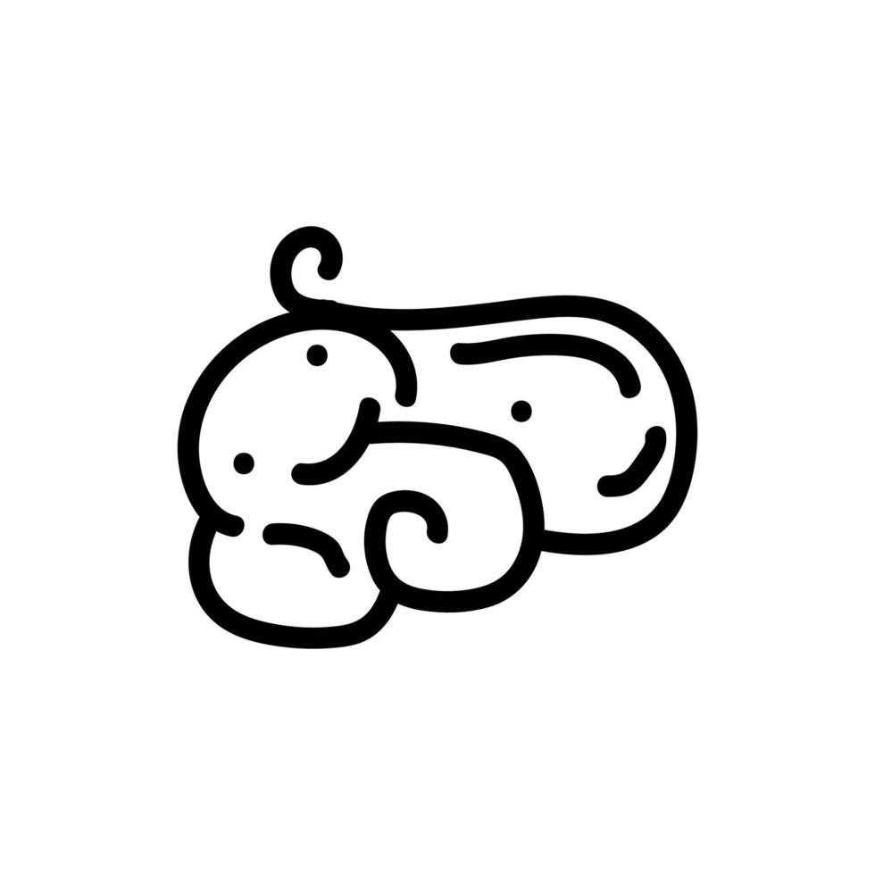 Gehirn-Symbol oder Logo isolierte Zeichen-Symbol-Vektor-Illustration auf weißem Hintergrund vektor