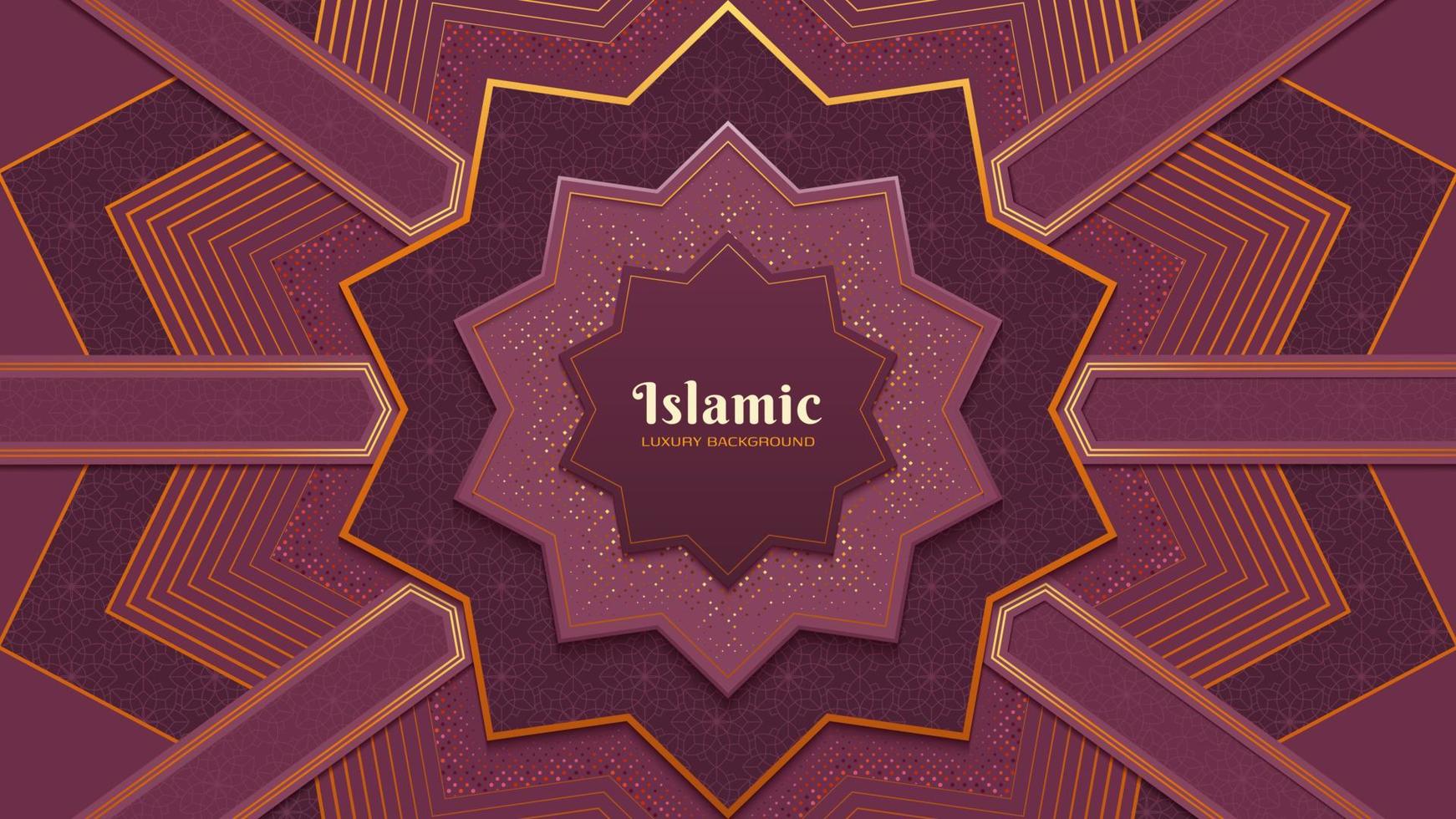 abstrakt arabesque rosa guld islamisk bakgrund med glittrande halvtoner vektor