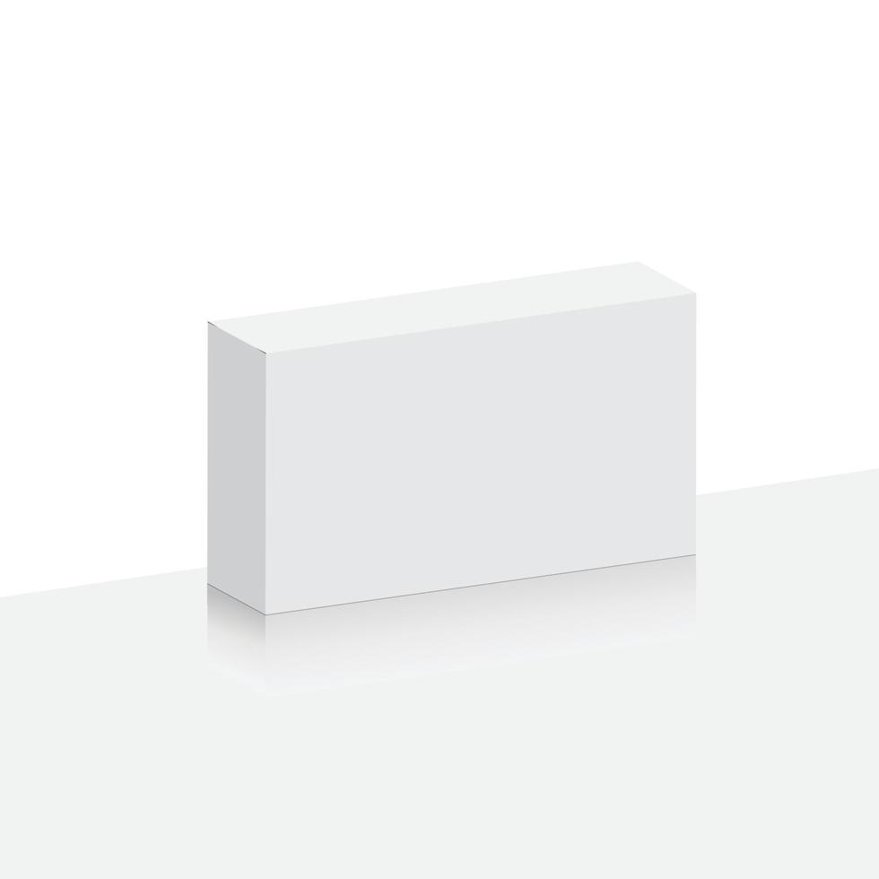 realistisches white box 3d-modell, medizinprodukt 3d vektor