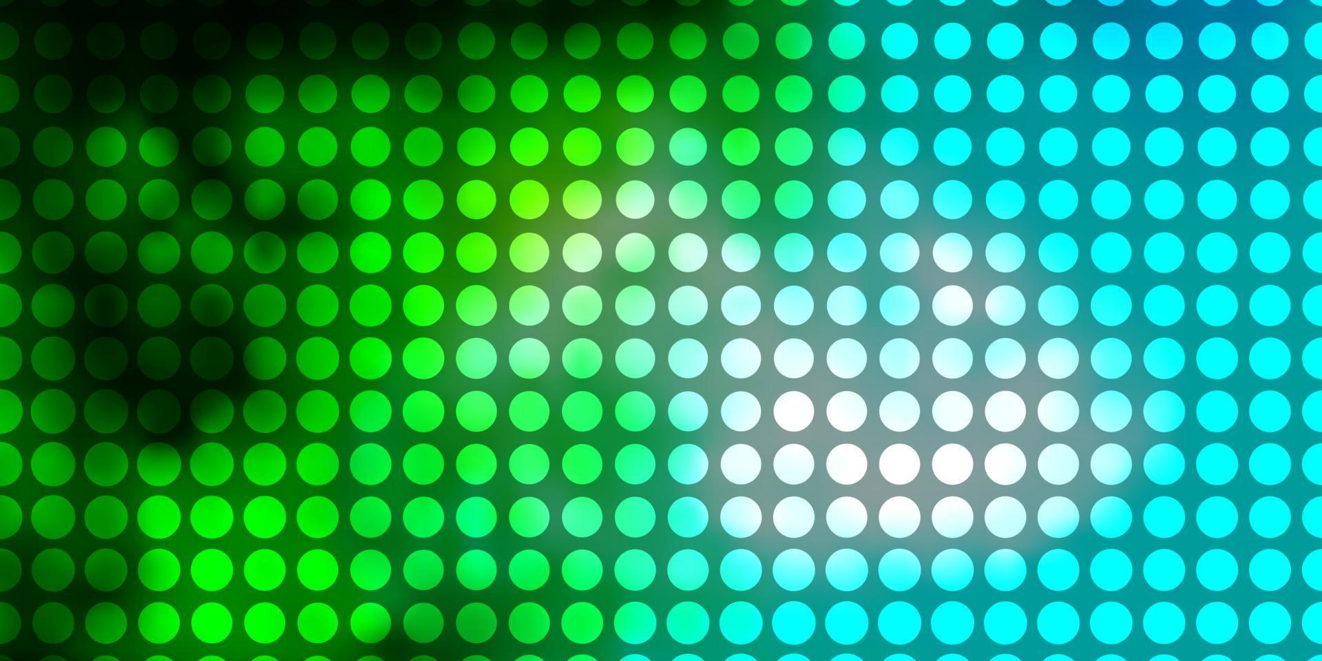 ljusblå, grön vektorlayout med cirklar. vektor