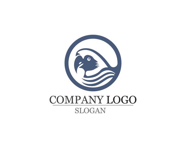 Vogel Logo und Symbole Vorlage Vektor rote Farbe