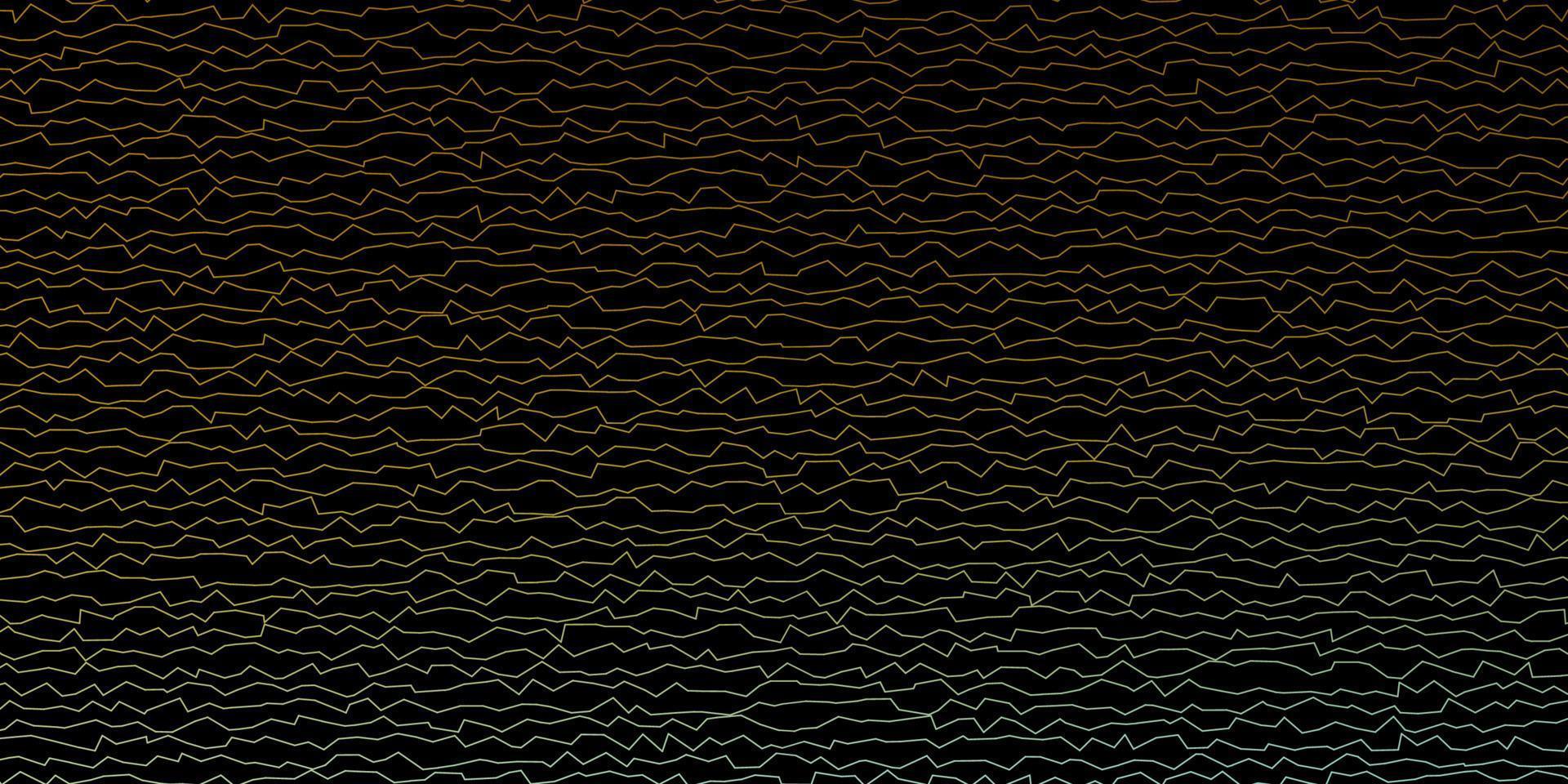 mörkblå, gul vektorlayout med sneda linjer. vektor