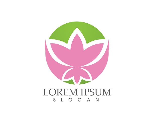 Lotus Flower Sign für Wellness, Spa und Yoga. Vektor-Illustration .. vektor