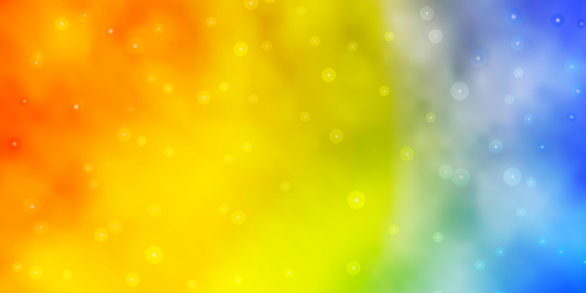 ljusblå, gul vektorbakgrund med små och stora stjärnor. vektor