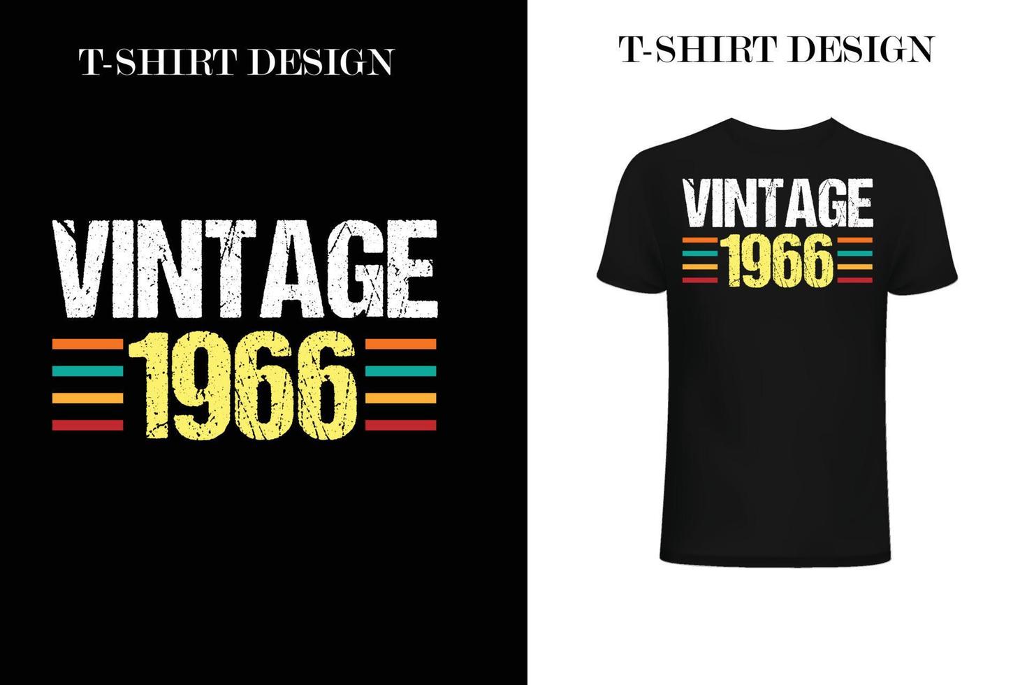 vintage 1966 t-shirt design.eps vektor