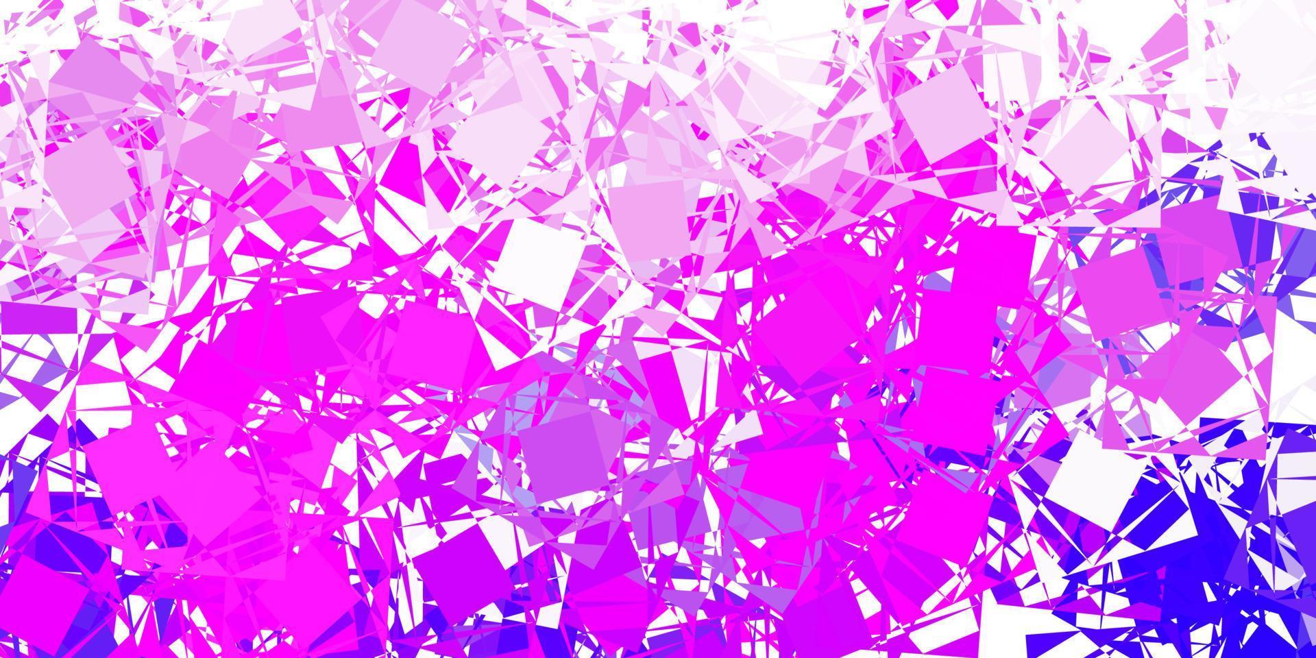 ljuslila, rosa vektorbakgrund med månghörniga former. vektor