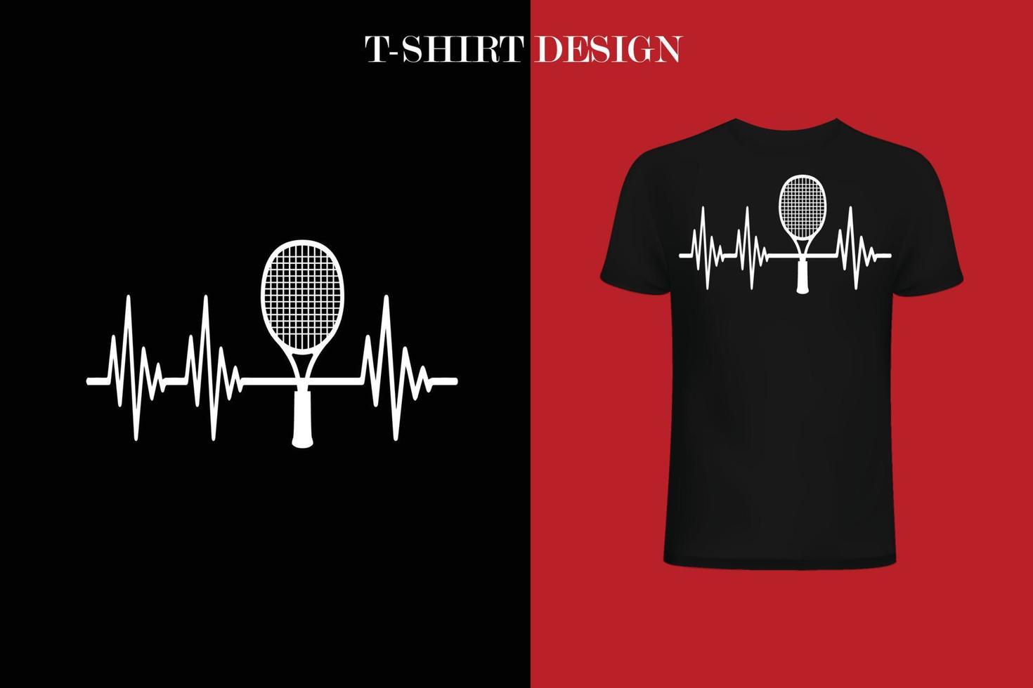hjärtslag t-shirt design vektor