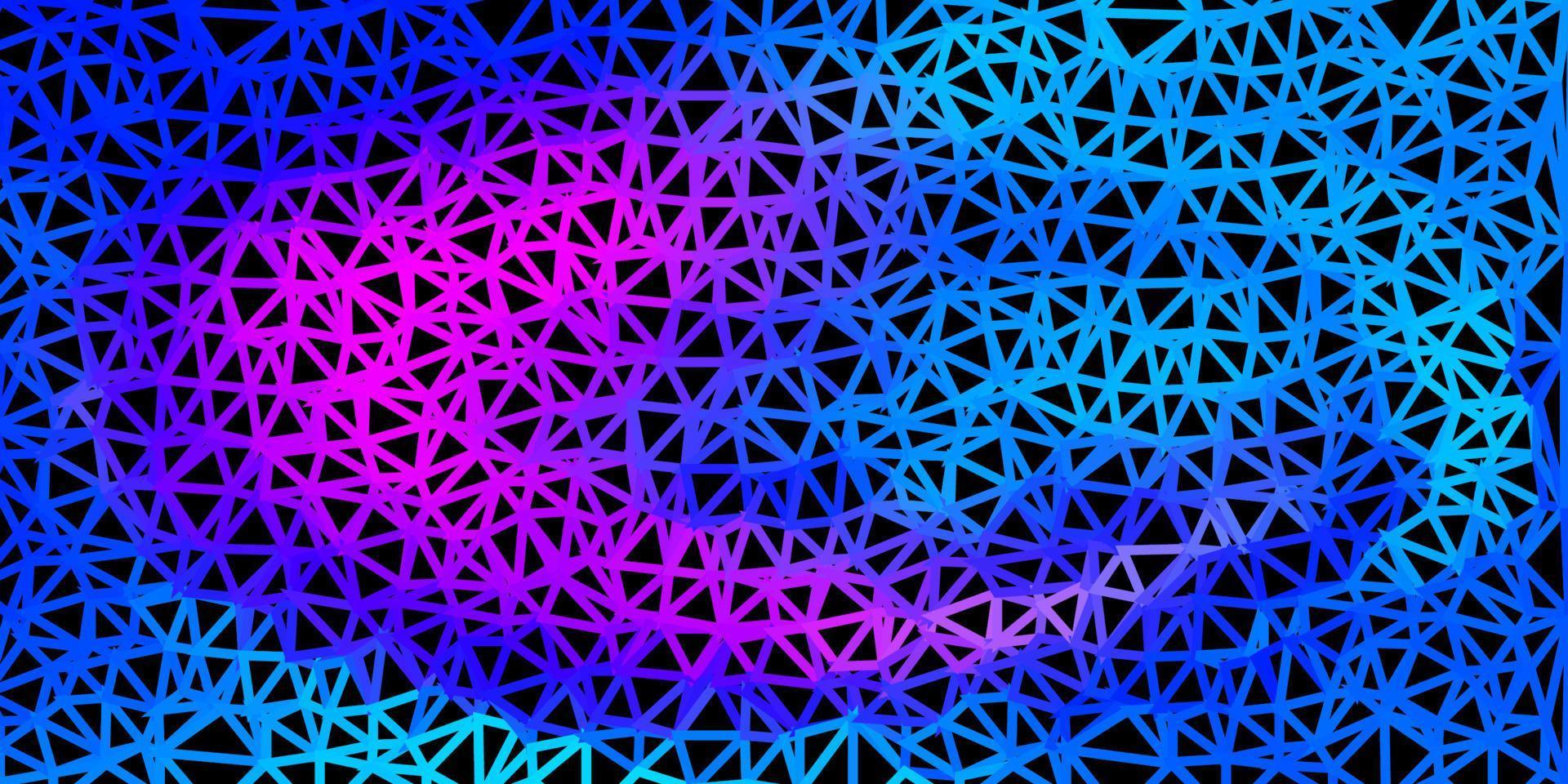 ljusrosa, blå vektor poly triangel layout.