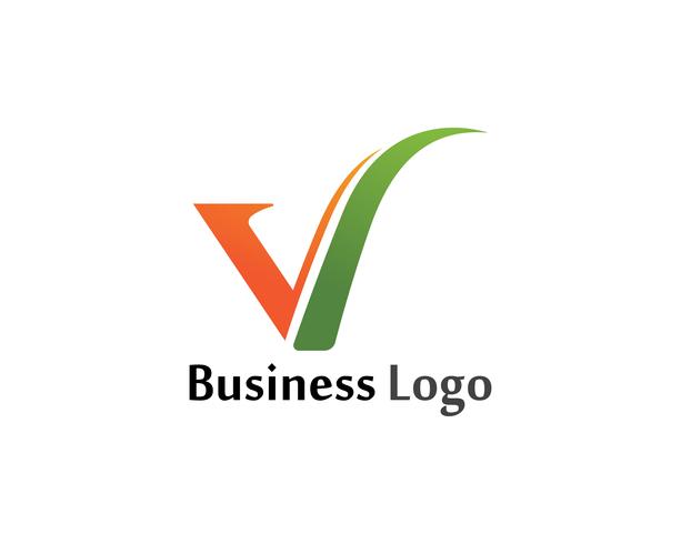 V-Logo beschriftet Geschäftslogo und Symbolschablone vektor