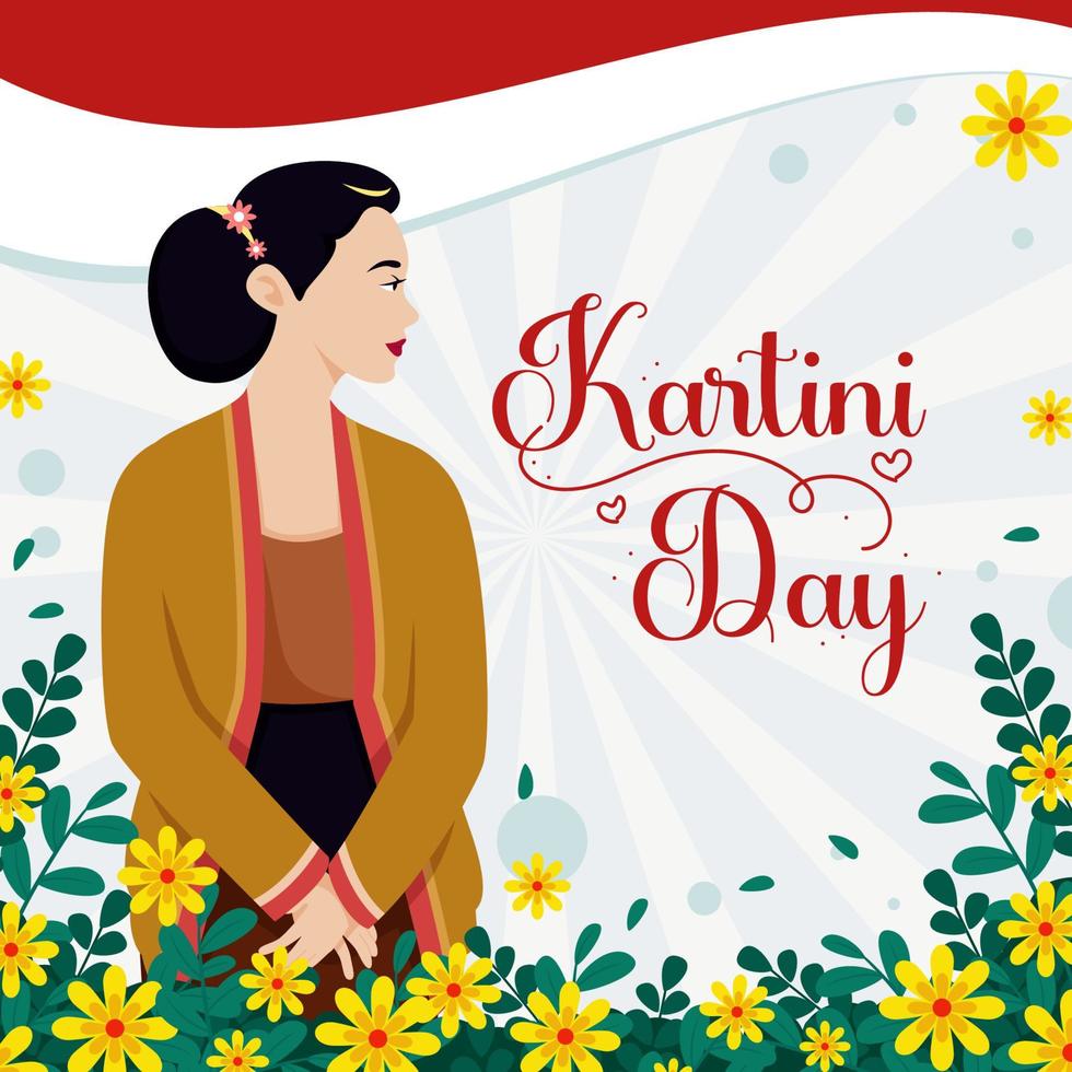 kartini dag bakgrund vektor