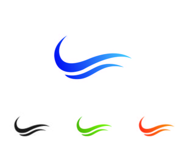Wave logo och symboler mall ikoner app vektor