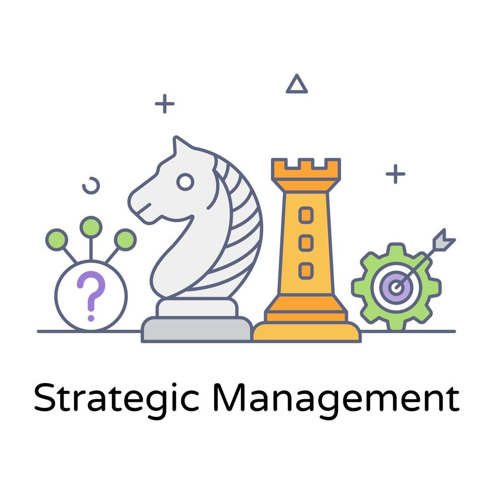 trendiges Design des Symbols für strategisches Management vektor