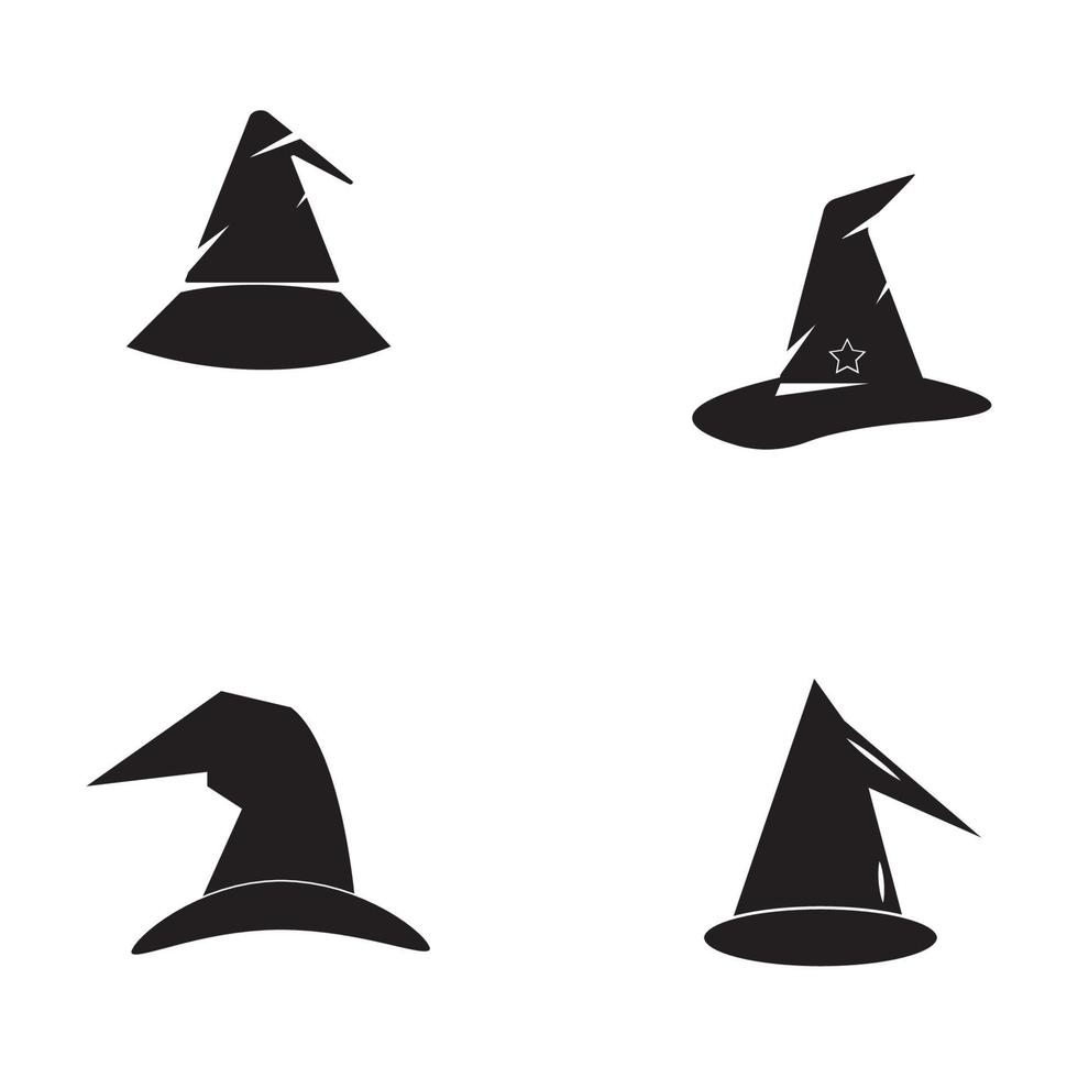 Wizard-Cap-Charakter-Logo-Vektorvorlage vektor