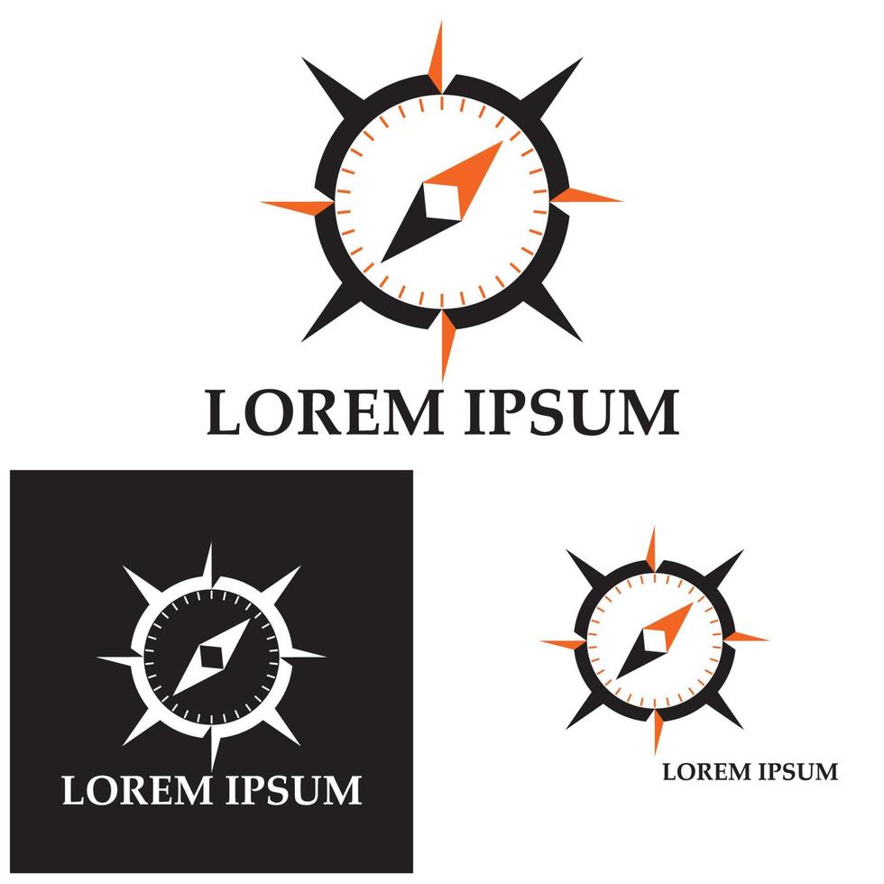 Kompass Logo Vorlage Vektor Icon Illustration Design