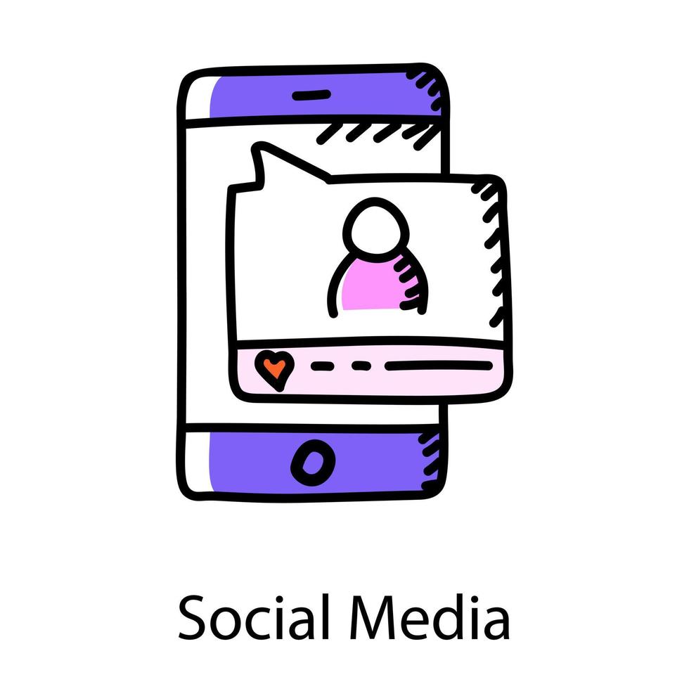 ein Icon-Design von Social Media, editierbarer Vektor