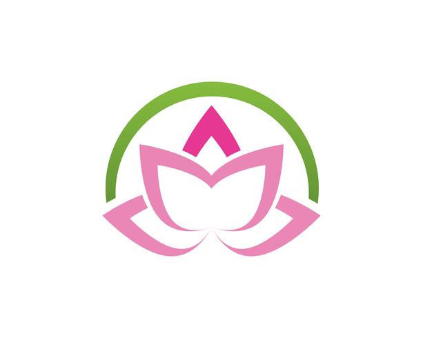 Lotus Flower Sign für Wellness, Spa und Yoga. Vektor-Illustration vektor