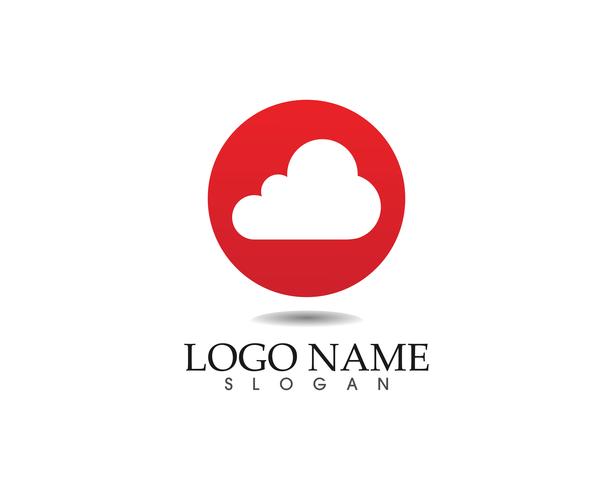 Cloud-servrar data logotyp och symboler ikoner vektor