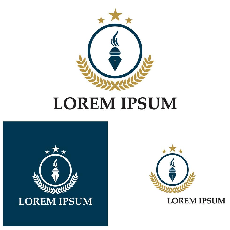 universitetsakademi skola och kurs logotyp designmall vektor