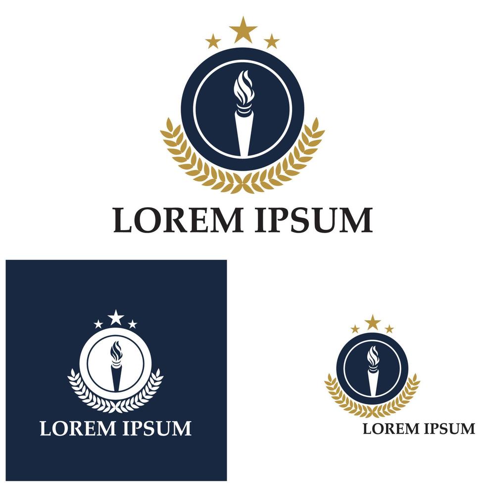 universitetsakademi skola och kurs logotyp designmall vektor