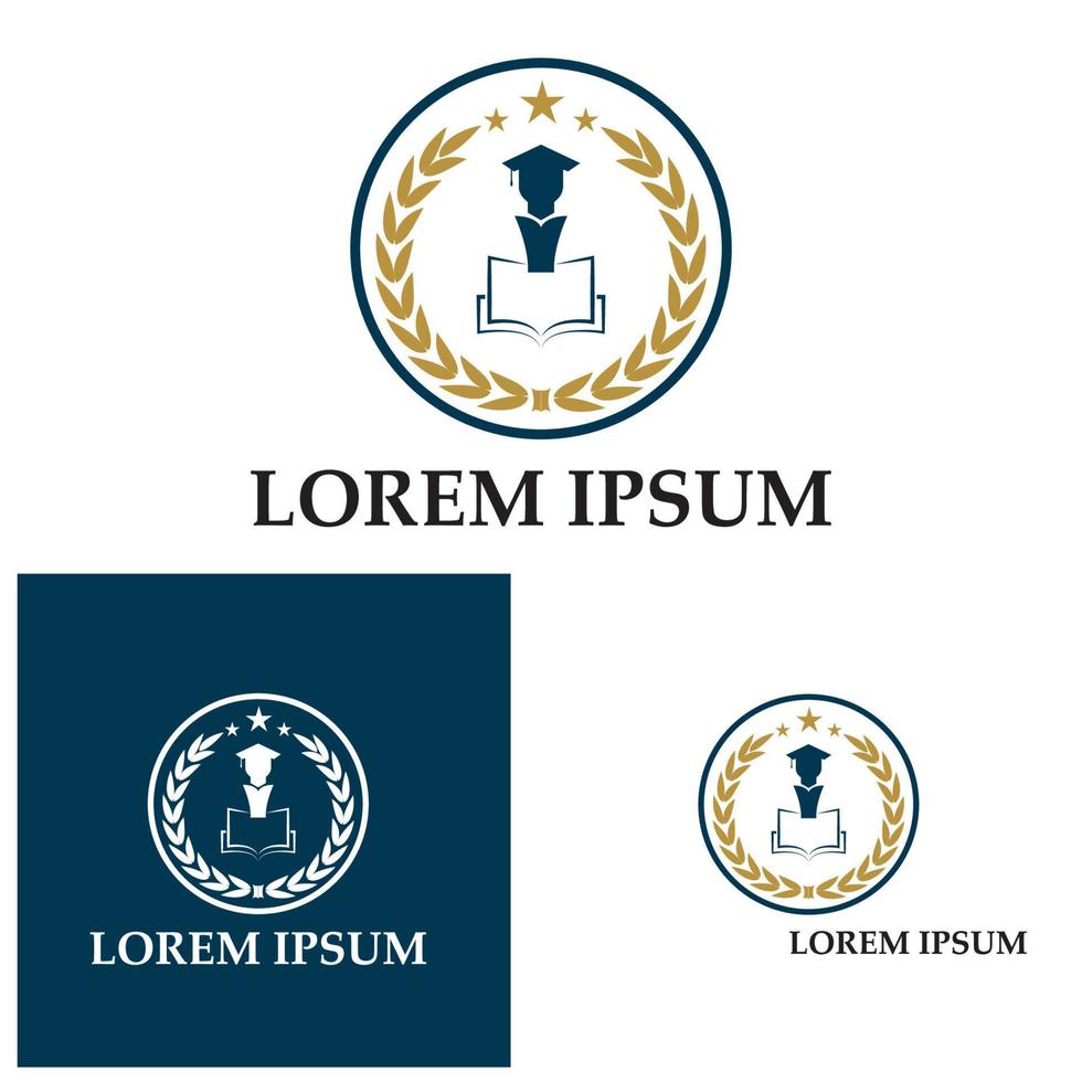 universitetsakademi skola och kurs logotyp designmall vektor