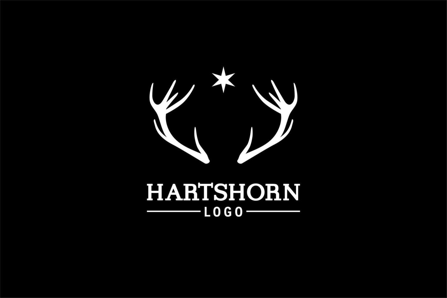 hjort hjort bock horn hartshorn logotyp design inspiration vektor