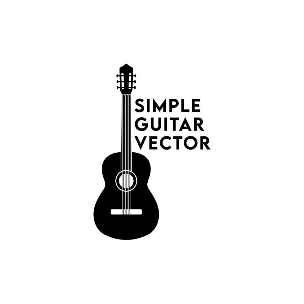 einfaches klassisches Gitarrenvektordesign vektor