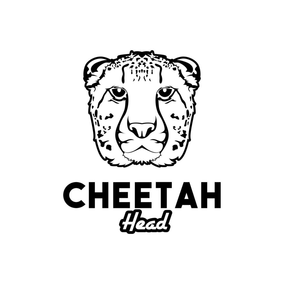 cheetah huvud logotyp vektor design inspiration