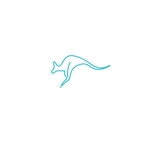 kangaroo logo design vektor ikon illustration element