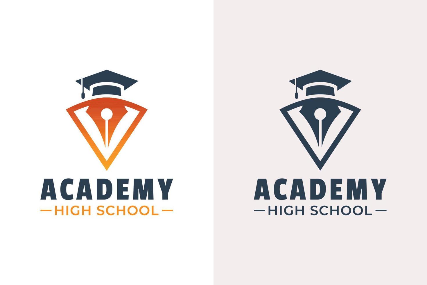 nå den bästa akademin för logotypdesign för skollogotyp college graduate logotyp vektor