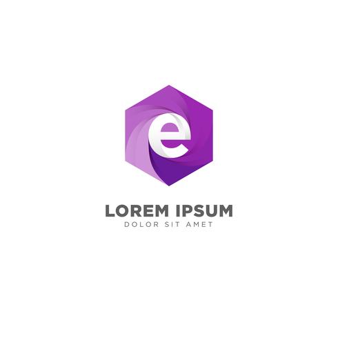 brev E logo design mall vektor illustration för företag varumärke