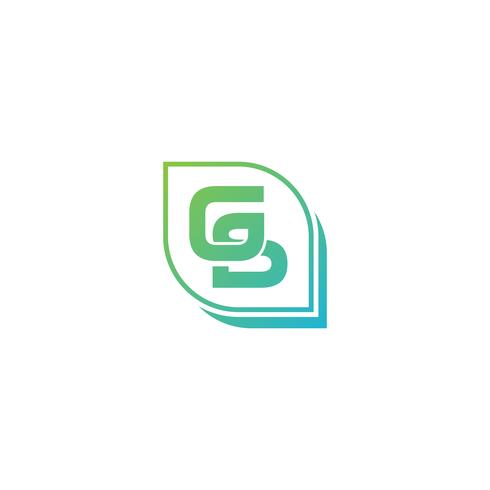brev GS initial logotyp mall vektor illustration ikon element