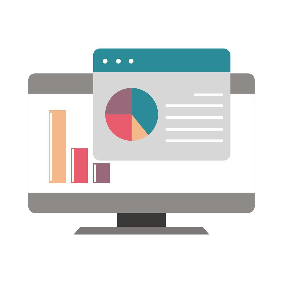 Geschäftsdiagramm und Analysen vektor