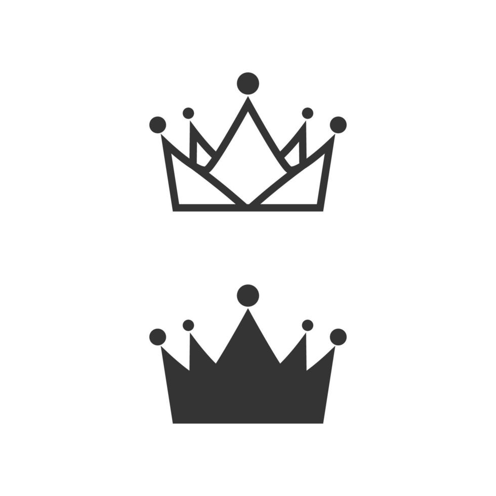 Krone Logo König Logo Königin Logo, Prinzessin, Vorlage Vektor Icon Illustration Design Imperial, Royal und Erfolg Logo Business icon