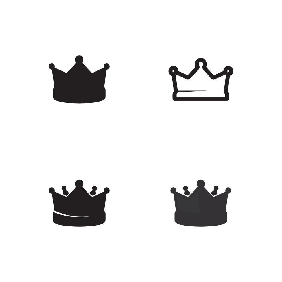 Krone Logo König Logo Königin Logo, Prinzessin, Vorlage Vektor Icon Illustration Design Imperial, Royal und Erfolg Logo Business icon